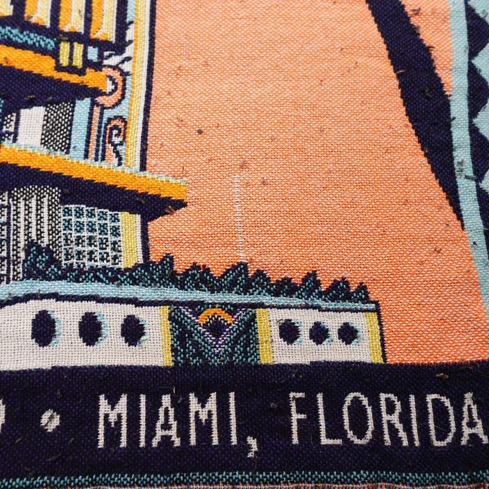 Vintage Super Bowl XXXIII Throw Blanket NFL Football Miami Florida 90s Y2K